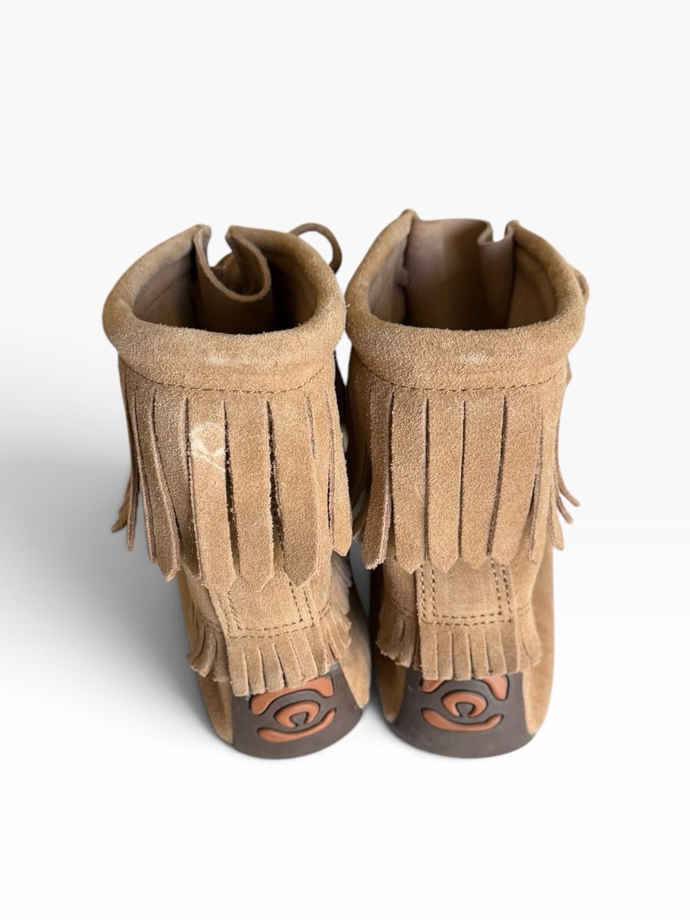 Manitobah Mukluks leather tan beaded slip on ankle moccasin women’s 10 men’s 8 - Picture 4 of 15